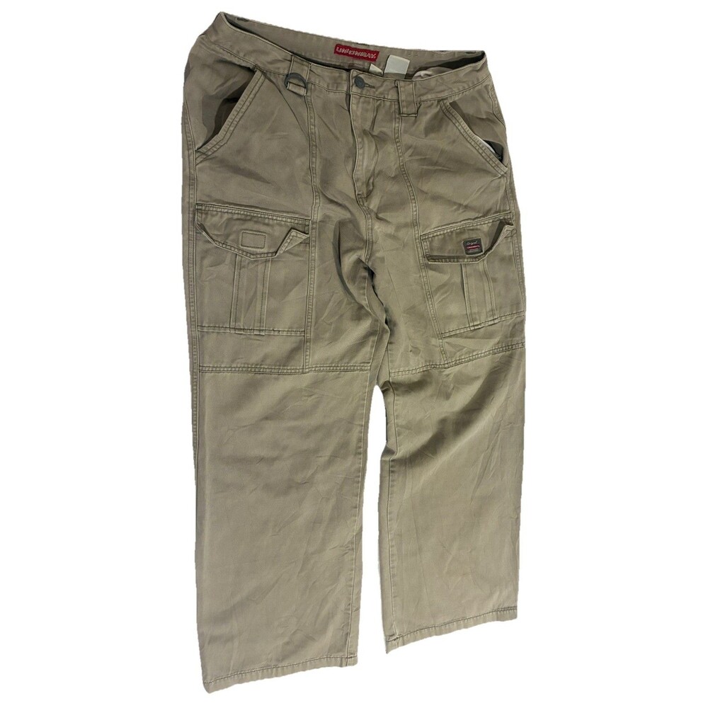 UNIONBAY Cargo Pant (34x31) 11 Khaki Wide Leg Baggy Gorpcore Y2K Utility Vintage